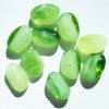 10 18x12x9mm Light Olive & White Potato Nugget Beads
